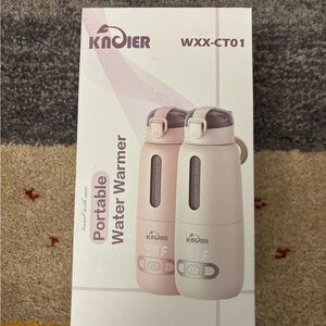 Knoier Portable Water Warmer in Pink and White